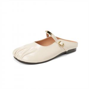 Женские сандалии с закрытым носком и резиновой подошвой, устойчивые к истиранию MADALLO, Apricot