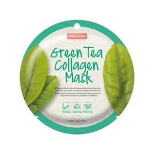 Purederm, Green Tea Collagen Mask Коллагеновая тканевая маска Green Tea 18г