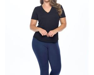 Футболка с V-образным вырезом черного цвета Undersummers