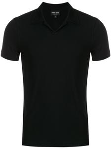 Giorgio Armani топ-поло с короткими рукавами, черный