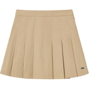 Плиссированная мини-юбка LACOSTE, коричневый