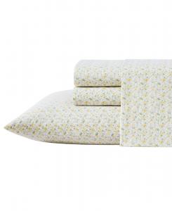 Комплект постельного белья из хлопкового перкаля, 4 предмета, размер King Laura Ashley, цвет evie sungold