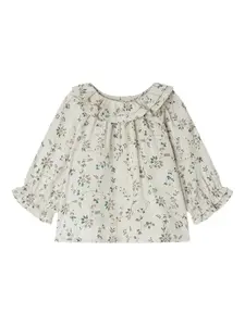 Блузка с цветочным принтом Bonpoint, серый