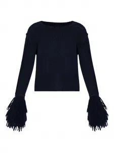 Топ с отделкой бахромой ETRO, синий