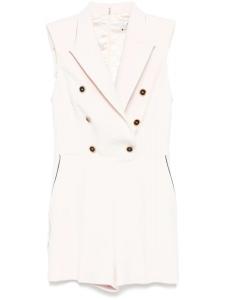 Двубортный комбинезон из крепа Elisabetta Franchi, нейтральный