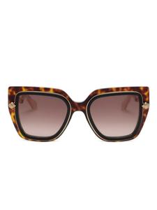 Большие солнцезащитные очки в черепаховой оправе Roberto Cavalli, коричневый