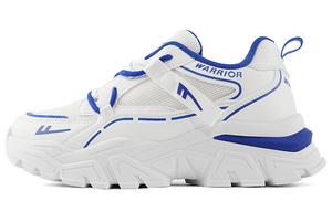 Износостойкие и легкие низкие скейтерские кроссовки Warrior Wear для женщин бело-голубые