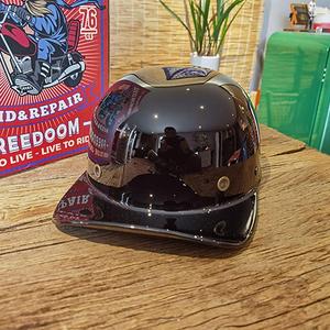 Шлем глянцевый CFZWJ Retro, черный