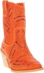 Женские ботинки Vaccari Sadie из премиальной искусственной замши с блестками, Orange