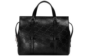 Кожаная сумка-шоппер через плечо кроссбоди ручная мужская черная GUCCI