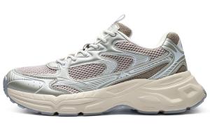 Антискользящие износостойкие низкие кроссовки для бега унисекс серый Kappa, Cactus Brown/Теплый серый