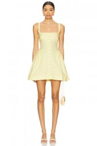 Astrid мини-платье оксфорд от Free People, banana cream