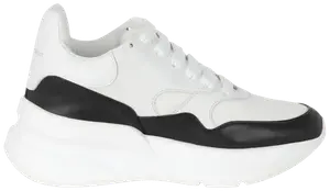 Кроссовки Alexander McQueen Wmns Oversized Leather Runner Sneaker, белый