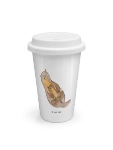 Mr. & Mrs. Panda Детская термокружка Otter без надписи, белого цвета