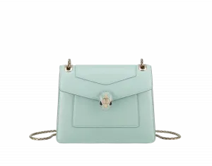 Сумка через плечо Serpenti forever для дневного и вечернего ношения Bvlgari, голубой