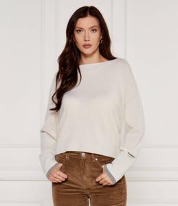 Свитер из шерсти Pinko EUROPEO Regular Fit, экрю