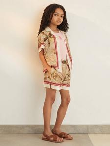 Детские шорты Sammie с ботаническим принтом New York Botanical Gardens Reiss, Khaki