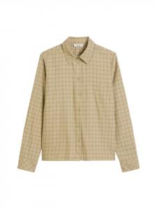 Свободная клетчатая блузка светло-зеленого цвета Marc O'Polo DENIM