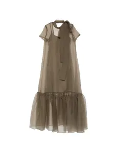 Макси-платье Calluna с оборками Staud, зеленый