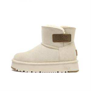 UBZ Термоизолированные водонепроницаемые короткие зимние ботинки женские Ivory White, цвет Ivory White