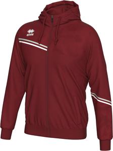 Мужская толстовка на молнии ERREA с двухрядной отделкой, боковыми карманами на молнии и антистатическими свойствами, бордовый/серый/белый (размер L) HG0H0Z03280