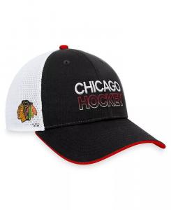 Мужская черная регулируемая кепка Chicago Blackhawks Authentic Pro Rink Trucker Fanatics, черный