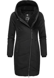 Зимнее пальто в стиле Ragwear "Гордон Лонг", стеганая зимняя парка с асимметричным воротником, цвет Dark