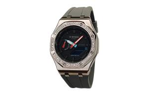 CASIO Часы Men Liquid Crystal/Analog Dual Display Series 44mm Black Watch, Bass