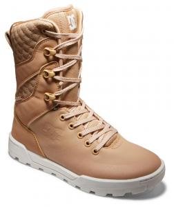 Ботинки DC Shoes Nadene High Leg Leather Lace-up, бежевые, женские