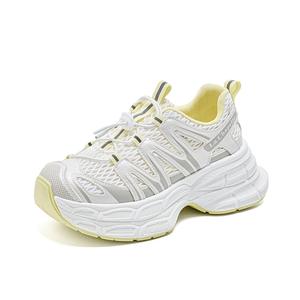 La Chapelle Женские кроссовки с низким верхом и массивной подошвой, устойчивые к истиранию, желтые