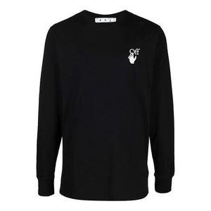 Футболка fw21 caravaggio painting solid color long sleeves ordinary version black Off-White, черный