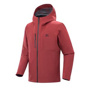 Водонепроницаемая ветрозащитная дышащая износостойкая утепленная ветровка унисекс Mizuno, красный