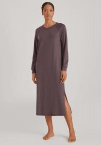 Dsw согревающая ночная рубашка с длинным рукавом и круглым вырезом для женщин CALIDA, цвет Soft Taupe