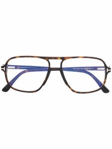 TOM FORD Eyewear очки в квадратной оправе, коричневый