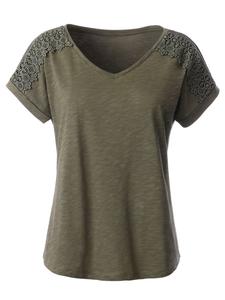 Рубашка с V-образным вырезом оливкового цвета WITT WEIDEN