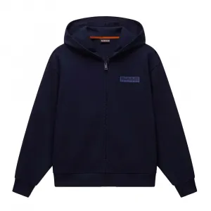Толстовка Napapijri New Box Logo Fleece на молнии, синий