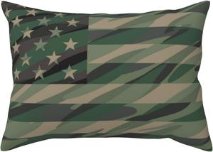 Pevtufa Чехлы для подушек Jungle Green Camo с принтом флага США Jungle Green Camo Usa Flag