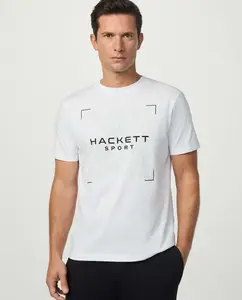 Классическая футболка для мужчин с монограммой Hackett, белый