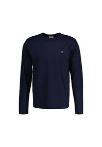 Мужская рубашка с длинным рукавом - REGULAR SHIELD LS, рубашка, круглый вырез, длинный рукав, хлопок GANT, темно-синий