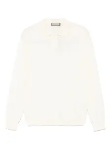 Рубашка поло с длинными рукавами Canali, белый