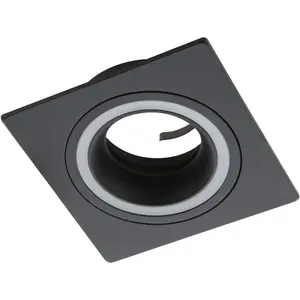Потолочный светильник CAROSSO GU10, 1 шт. Потолочный светильник из алюминия - без ламп GU10 - 35 Вт Eglo, черный