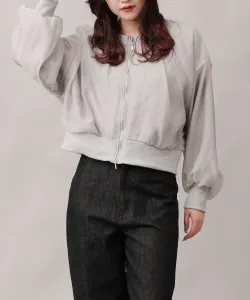 aimoha -select-/Volume sleeve collarless jacket