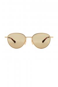 Тонкие треугольные круглые солнцезащитные очки Bottega Veneta, золотой