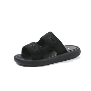 Детские шлепанцы с низким верхом, амортизирующие, устойчивые к истиранию, дышащие, противоскользящие NEZHACHAOHAI, черный