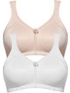 Бюстгальтер без косточек SUSA 2er Pack Entlastungs BH Topsy Plus, цвет Weiss cappuccino