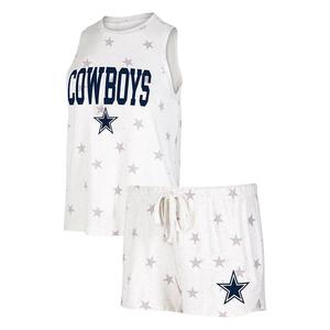 Женский комплект из топа и шорт кремового цвета Dallas Cowboys Agenda Concepts Sport, цвет Cow Beige