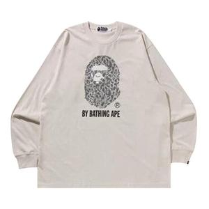 Футболка BAPE Wild Leopard Pattern Relaxed Fit Long-Sleeve Tee, Ivory