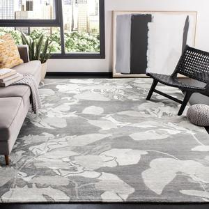 Ковер SAFAVIEH, 305 x 427 см, Tibetan Collection - , Silver, ручное плетение из вискозы, идеально для помещений с высокой проходимостью в гостиной, спальне (TB955A)