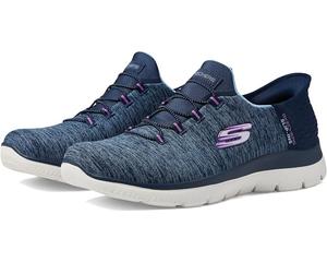 Кроссовки SKECHERS Summits - Hands Free Slip-Ins, цвет Navy/Purple