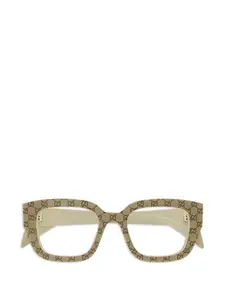 Очки с узором GG2021o Gucci, бежевый